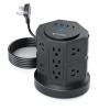 TROND Tower Surge Protector Power Strip with USB, 14 Widely Spaced Outlets, 2-USB C and 2 USB-A, 2100J Surge Protection, 10 Ft Extension Cord with Multiple Outlets Home, Office, Dorm Essentials Black view 1