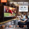 VEVOR Projector Screen with Stand, 100 inch 16:9 4K 1080 HD Outdoor Movie Screen with Stand, Wrinkle-Free Projection Screen with Bar Feet and Carry Bag, for Home Theater Cinema Backyard Movie Night view 2