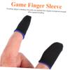 Mobestech 10pcs Nylon Touchscreen Finger Sleeves for Gaming Breathable and Lightweight Thumb Covers Compatible Touch Devices Prevents Fingerprints and Friction Random Colors view 3