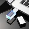 Mathiso Customized Logo 6 Pack USB 3.0 Large Capacity Flash Crystal Memory Drive, Crystal LED Light Memory Stick, Glass Transparent Thumb Drive Blue Light USB3.0 (32GB*6PACK) view 2