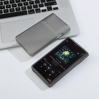 Colorful Soft TPU Clear Matte Protective Shell Skin Case Cover for Sony Walkman NW-WM1AM2 WM1AM2 NW-WM1ZM2 WM1ZM2 (Clear Black)