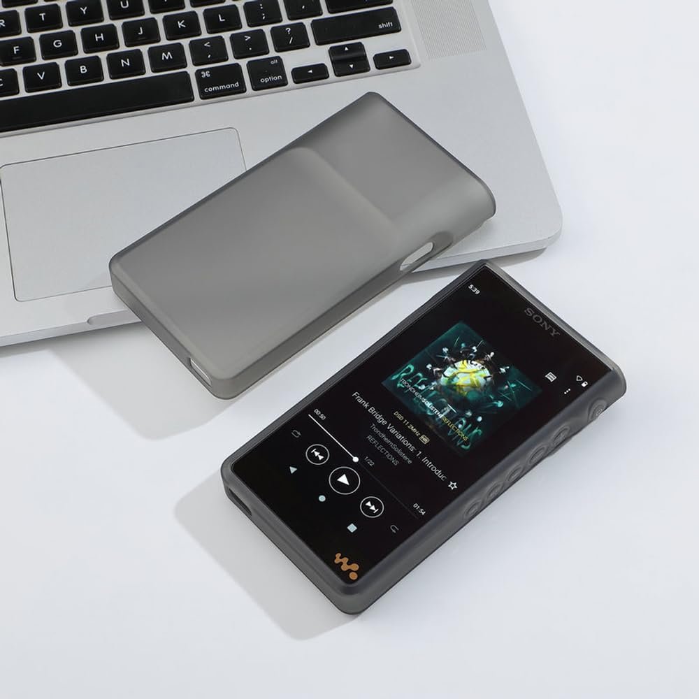 Colorful Soft TPU Clear Matte Protective Shell Skin Case Cover for Sony Walkman NW-WM1AM2 WM1AM2 NW-WM1ZM2 WM1ZM2 (Clear Black)