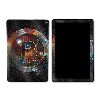 MightySkins Glossy Glitter Skin Compatible with Amazon Kindle Fire HD 10 (2023) - Crypto | Protective, Durable High-Gloss Glitter Finish | Easy to Apply, Remove, and Change Styles | Made in The USA