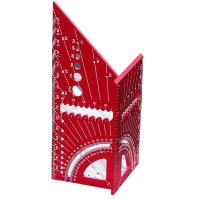 Aluminum Alloy Woodworking Angle Ruler Line Drawing Device 3D Mitre Angle Measuring Measure Tool with Gauge Protractor Locator