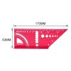 Aluminum Alloy Woodworking Angle Ruler Line Drawing Device 3D Mitre Angle Measuring Measure Tool with Gauge Protractor Locator view 2