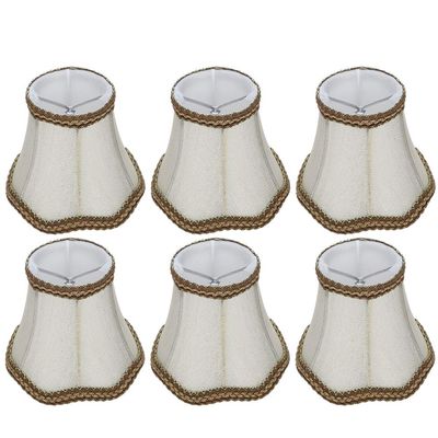 6Pcs Lamp Cover for E14 Bulb - Fabric Lampshade Accessory, European Style for Chandeliers, Wall Lamps, Bedrooms, Halls
