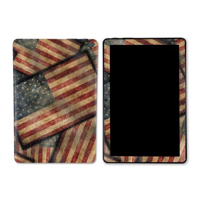 MightySkins Glossy Glitter Skin Compatible with Amazon Kindle Fire HD 10 (2023) - Vintage American | Protective, Durable High-Gloss Glitter Finish | Easy to Apply and Change Styles | Made in The USA