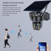 Sanpyl Security Camera Wireless Outdoor, 4K WiFi Solar Security Camera with Dual Lens for Home, with Color Night Vision, AI Human Tracking, 2 Way Talk, IP55 Waterproof, Cloud Storage view 3
