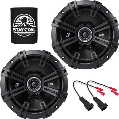 KICKER Front Door 6.5 Speakers Kit for Ford Maverick 2021-2024 Upgrade Kit - Pair of DS Series 6 1/2 Inch Coaxial Speakers with Harnesses - DSC650, 43DSC6504