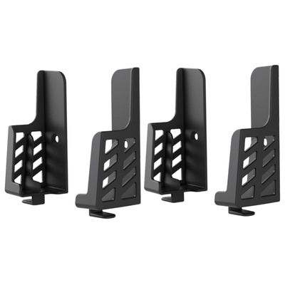 DirectNine Basics 2 pcs Double Slot Wall Mount Cell Phone Stand Charge Glue Tablet Wall-Mounted Remote Control Phone Mount for Wall Screw abs Plastic Tablet Stands Wall Hanging Cell Phone, Blackx2pcs