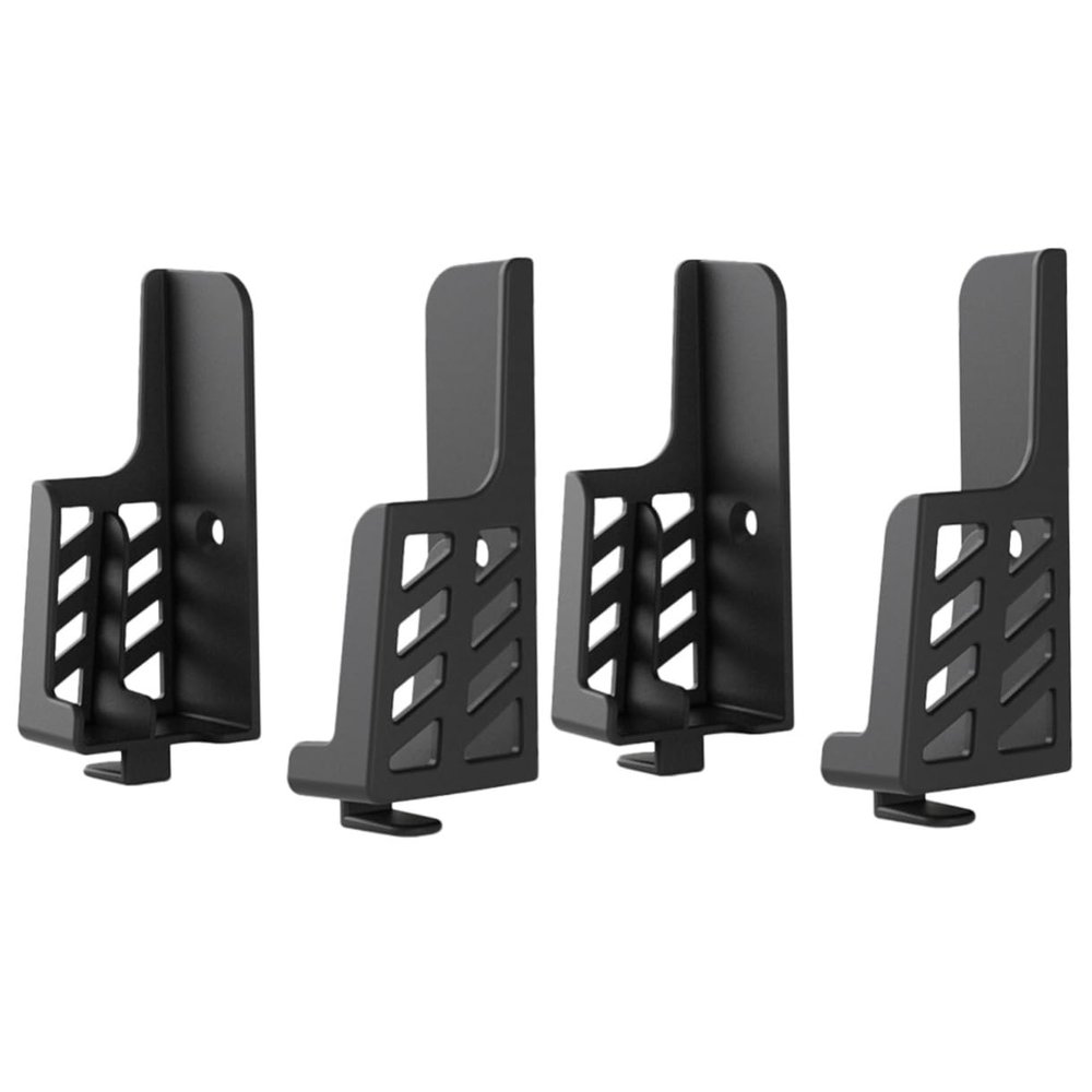 DirectNine Basics 2 pcs Double Slot Wall Mount Cell Phone Stand Charge Glue Tablet Wall-Mounted Remote Control Phone Mount for Wall Screw abs Plastic Tablet Stands Wall Hanging Cell Phone, Blackx2pcs