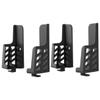 DirectNine Basics 2 pcs Double Slot Wall Mount Cell Phone Stand Charge Glue Tablet Wall-Mounted Remote Control Phone Mount for Wall Screw abs Plastic Tablet Stands Wall Hanging Cell Phone, Blackx2pcs view 1