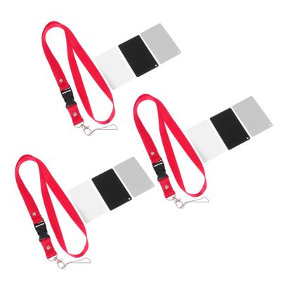 Mikikit 9pieces Grey White Balance Card with Strap for Precise Exposure and Photography Water-Resistant Portable Neck Accessory for DSLR and Mirrorless Cameras