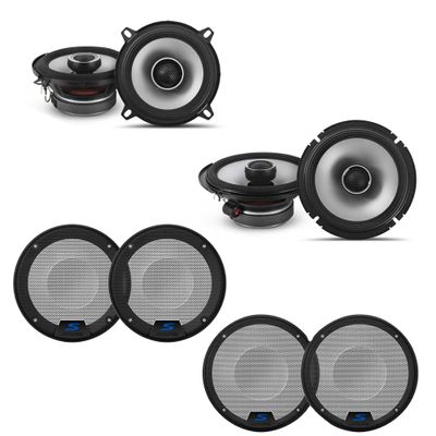 Alpine S2 S-Series 6.5" Coaxial & 5.25" Coaxial Bundle w/ (2) KTE S-Series Speaker Grill