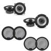 Alpine S2 S-Series 6.5" Coaxial & 5.25" Coaxial Bundle w/ (2) KTE S-Series Speaker Grill view 1