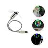 Uonlytech 3pcs Mini Usb Clock Portable Led Cooling Fan for Home Office Travel Lightweight Design for Easy Carrying view 2