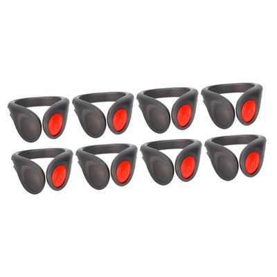 Sosoport 4pcs Led Shoe Clip Lights Bright Safety Illumination for Night Running Jogging and Walking Weather Resistant Black Shell