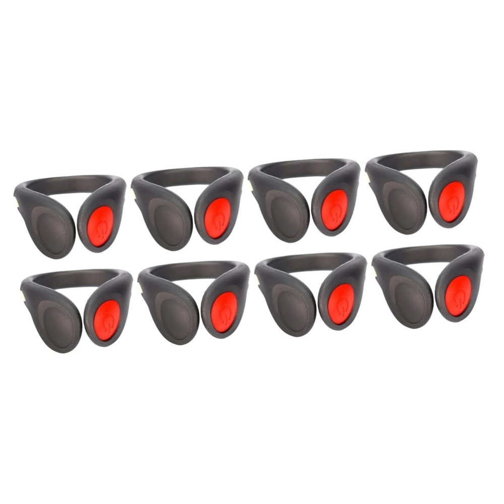 Sosoport 4pcs Led Shoe Clip Lights Bright Safety Illumination for Night Running Jogging and Walking Weather Resistant Black Shell