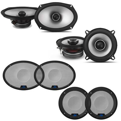 Alpine S2 S-Series 6x9 & 5.25" Coaxial Bundle w/ (2) KTE S-Series Speaker Grill