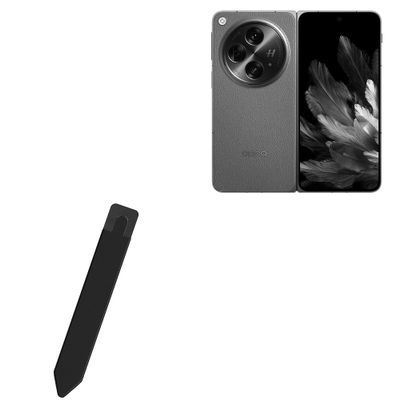 BoxWave Stylus Pouch Compatible with Oppo Find N3 - Stylus PortaPouch, Pen Stylii Holder Carrier Portable Self-Adhesive - Jet Black