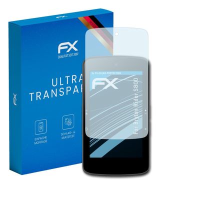 atFoliX Screen Protection Film compatible with Bryton Rider S800 Screen Protector, ultra-clear FX Protective Film (3X)
