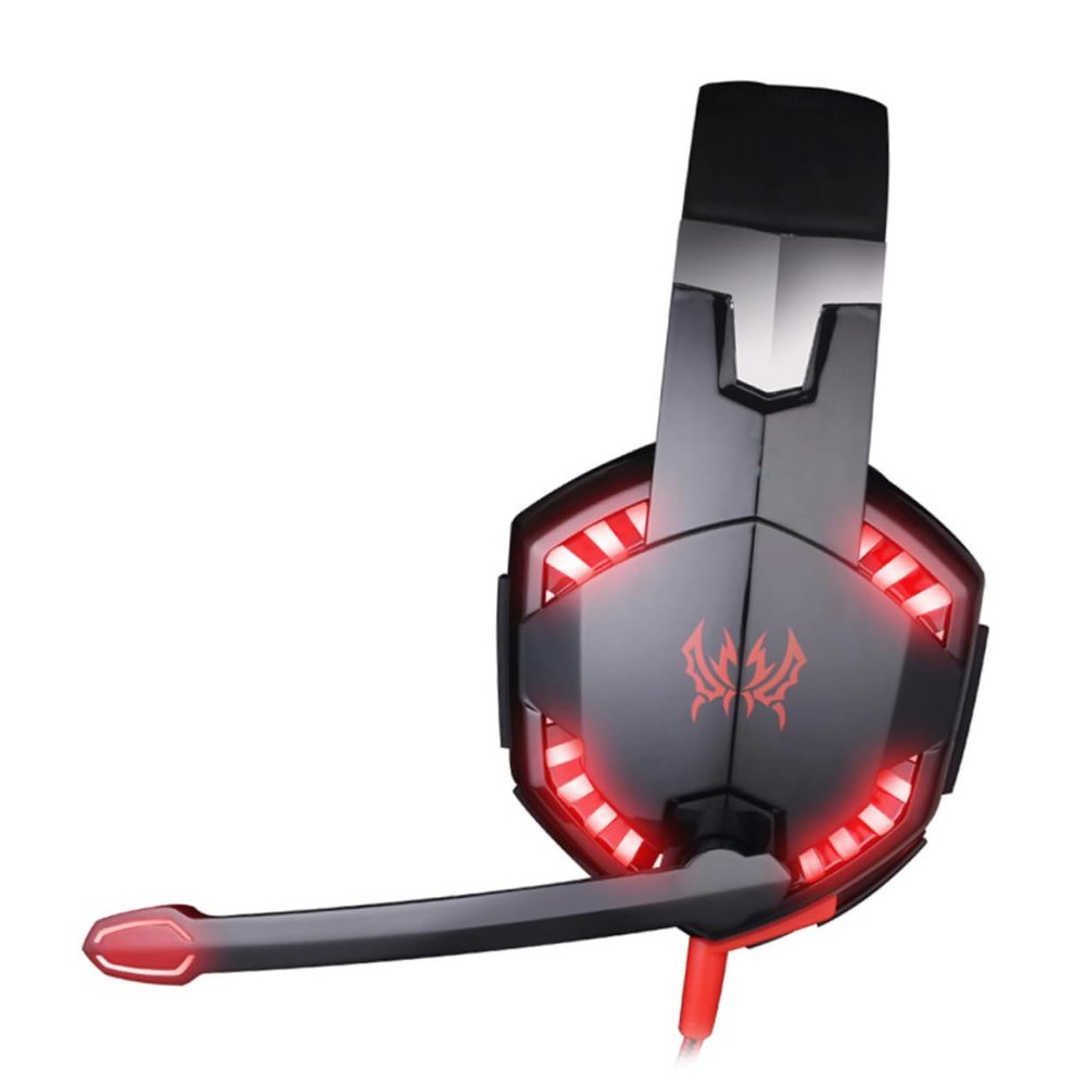 Homoyoyo Gaming Headphones Headset with Microphone 7.1 Surround Sound Vibration Led Lights Comfortable for Gaming