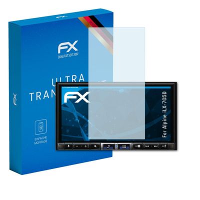 atFoliX Screen Protection Film compatible with Alpine iLX-705D Screen Protector, ultra-clear FX Protective Film (2X)