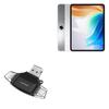 BoxWave Smart Gadget Compatible with Oppo Pad Air2 - AllReader SD Card Reader, microSD Card Reader SD Compact USB - Jet Black view 1