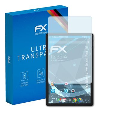atFoliX Screen Protection Film compatible with Blackview Oscal Pad 16 Screen Protector, ultra-clear FX Protective Film (2X)