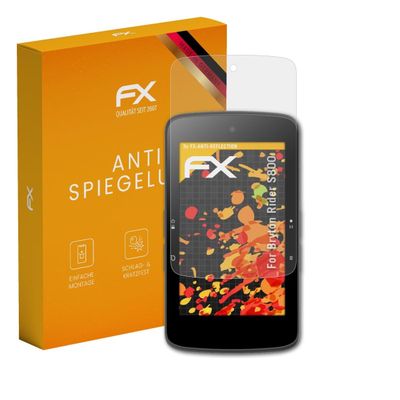 atFoliX Screen Protector compatible with Bryton Rider S800 Screen Protection Film, anti-reflective and shock-absorbing FX Protector Film (3X)