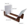GLigeT CD Rack Wood Vinyl Record Storage Holder, Portable Record Stand, Album Storage Organizer Display Stand Rack with Clear Acrylic Ends, Stacks up to 50 Albums Disc Rack view 2