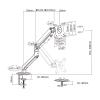 TV Stand,Monitor Mount, Monitor Arm with C Clamp/Perforation Mounting Base, Monitor Stand Mount Fit 17 to 32 Inch Flat/Curved LCD Computer Screens view 2