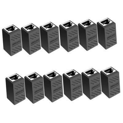 Hemoton 12pcs Ethernet Coupler Female to Female Connector for and Cables and Extender for Reliable Connectivity and Easy Installation