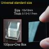 RADHAX Microscope Kit 100pcs Transparent Slides Coverslips 22x22mm 20mmX20mm 18X18mm 24x24mm for Microscope Parts Accessories Microscope Lens Adapters (Color : 20X20mm) view 4