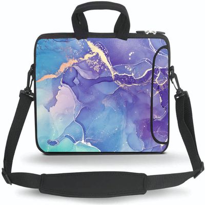 11 11.6 12 12.5 13 inches Case Laptop Notebook PC Messenger Bag Tablet Travel Case Neoprene Handle Sleeve with Shoulder(Purple Marble)