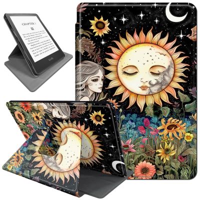 AIRWEE Kindle Paperwhite Case, 360 Degree Rotating Stand Lightweight 6.8 Kindle Paperwhite Case, with Auto Sleep/Wake Smart Cover for Kindle Signature Paperwhite Case Day Meets Night