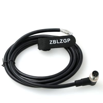 ZBLZGP M12 A-Code 5 Pin Male Bare Cable, 40M, Tinned Copper Conductor, Flame Retardant TPE Insulation, for Electrical Control Systems in Factories