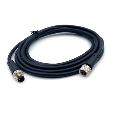 FOWIUNYE 1.64ft M8 4 Pins Male to Female Connector Cable, A Code Straight Molding Cable Female to Male Aviation Sensor Electrical PVC Wire 30V 4A AC/DC Industrial Molded Wire AWG240.5Meter