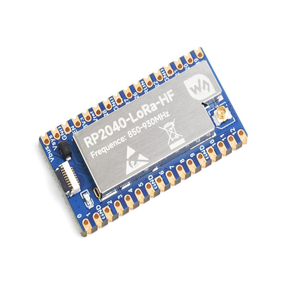 Waveshare RP2040-LoRa Development Board, Integrates SX1262 RF Chip, Long-Range Communication, HF, Single Board