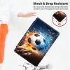 AIRWEE Kindle Paperwhite Case, 360 Degree Rotating Stand, Lightweight, Auto Sleep/Wake Smart Cover for Kindle Signature Paperwhite Case Soccer Ball view 4