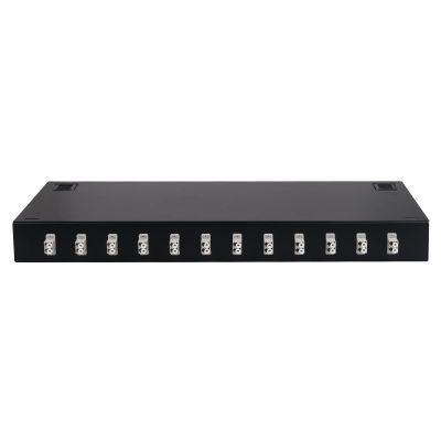 Duogalia LC-MM 12 Duplex 24 Port Rack Mount Enclosure Box with Splice Tray Multimode LC-OM2 Kit (Includes 1.2 Meter Pigtail and 12PC Coupler)
