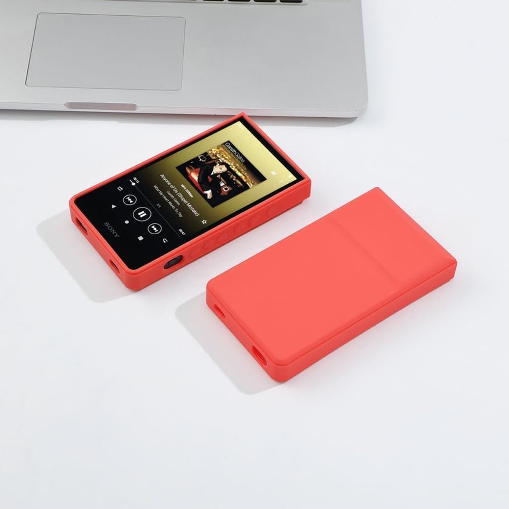 Soft TPU Colorful Solid Matte Protective Shell Skin Case Cover for Sony Walkman NW-ZX700 NW-ZX706 NW-ZX707 (Red)