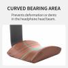 Mt.Jun Wood Headphone Wall Mount Holder, with VHB Adhesive Tape and Screw, Holds 10 lbs (Black & Walnut Wood, 2 Pack) view 3
