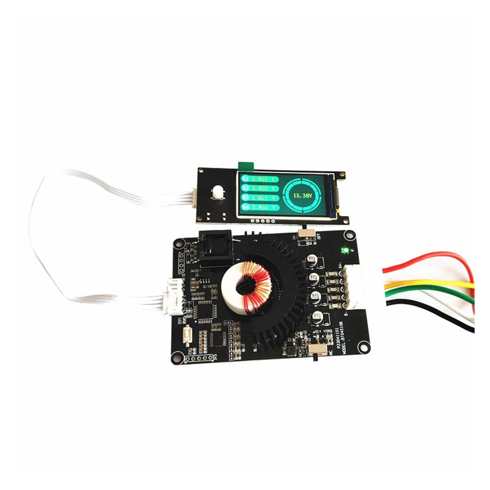 ZIPCOM battery equaliser NEW LCD Display 4S 8S Heltec Smart Active Balancer 5A 10A with APP RS485 transformer feedback active equalizer Lifepo4/lipo (Color : 4S 5A balancer LCD)