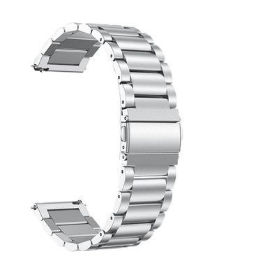 AMSOH Metal Stainless Steel Band For Vivoactive 3 4 Forerunner 645/245M Strap Wristband For Garmin Venu SQ/2 Plus 2Plus Watchband Belt (Color : Silver, Size : Universal 22mm)