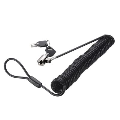 Baglaum Laptop Computer Lock Laptop Lock Anti-Theft Lock Universal Retractable Spring Rope Steel Cable Key Computer Lock