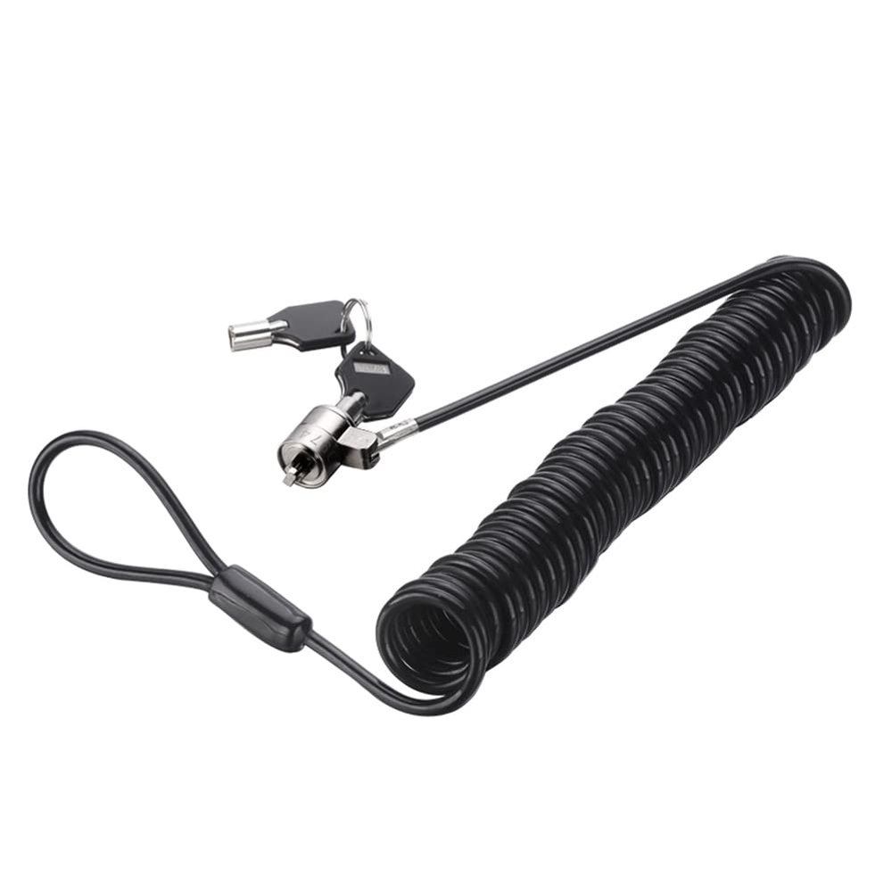 Baglaum Laptop Computer Lock Laptop Lock Anti-Theft Lock Universal Retractable Spring Rope Steel Cable Key Computer Lock