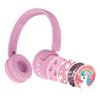 BuddyPhones POP Fun | Foldable Bluetooth Kids Headphones + Microphone, Works Wired or Wireless - SafeAudio Volume Limiting for iPhone/iPad/Tablet/PC and More (Pink) view 1