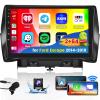 Roinvou 2+64G Android CarPlay Stereo for 2014-2019 Ford Escape, Built-in Wireless CarPlay Radio with Android Auto, 9'' Touch Screen in-Dash GPS Navigation Support Mirror Link BT FM RDS AHD DSP view 1