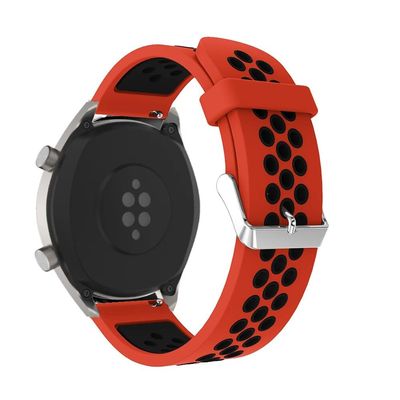 VELORE 20 22mm Silicone Watch Band For Garmin Venu Vivoactive 3 4 Vivomove HR Bracelet For Forerunner245/245M 645 Wrist Strap (Color : Red black, Size : For Vivoactive3)